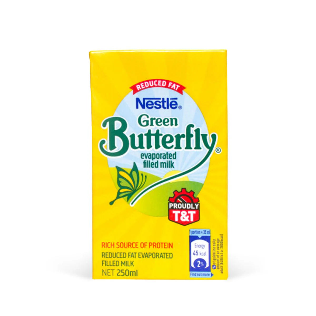 Green Butterfly Evaporated Milk Low Fat, 250ml (3 Pack)